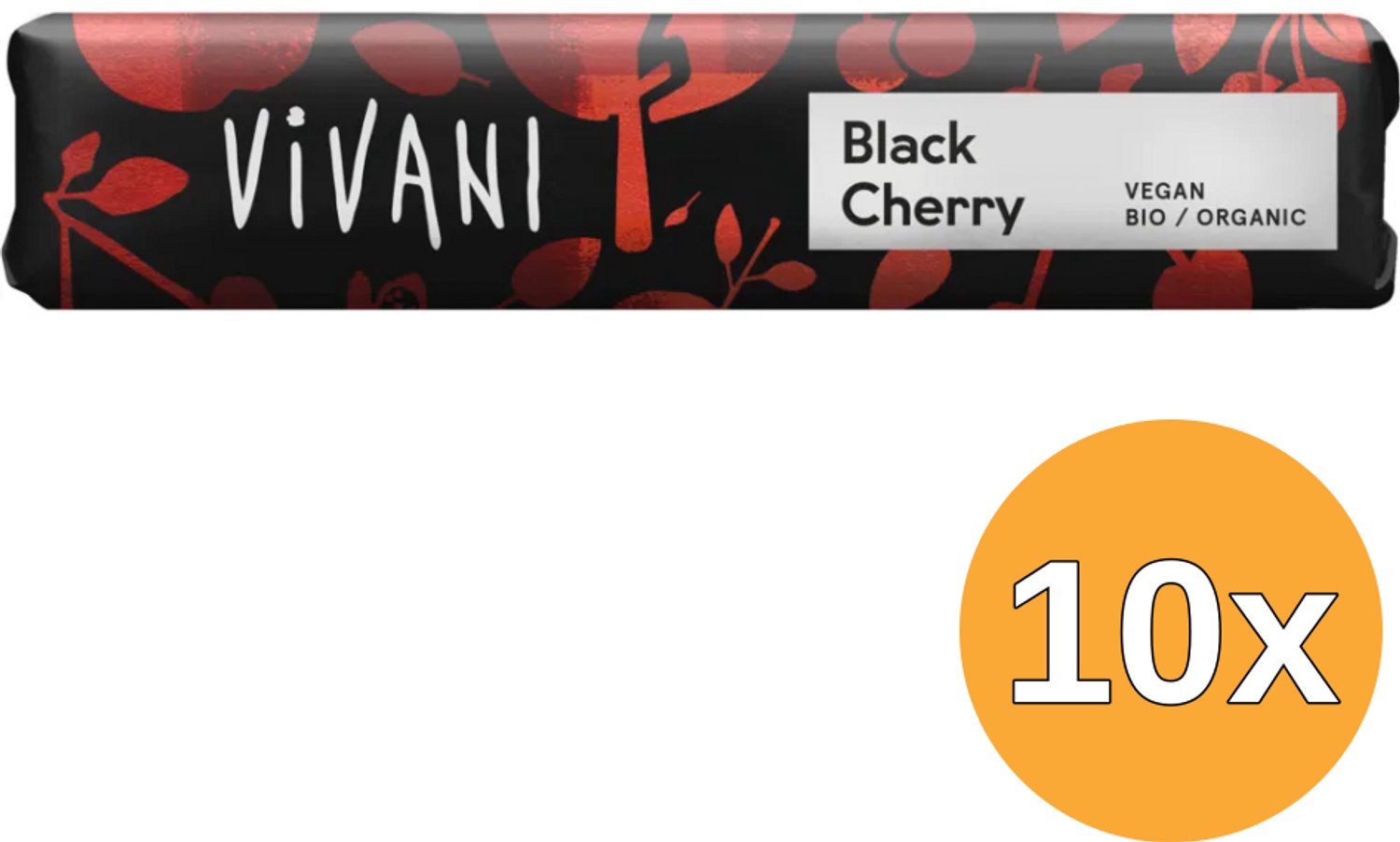 10x Vivani Chocolate To Go Black Cherry Vegan Bio (35 gr)