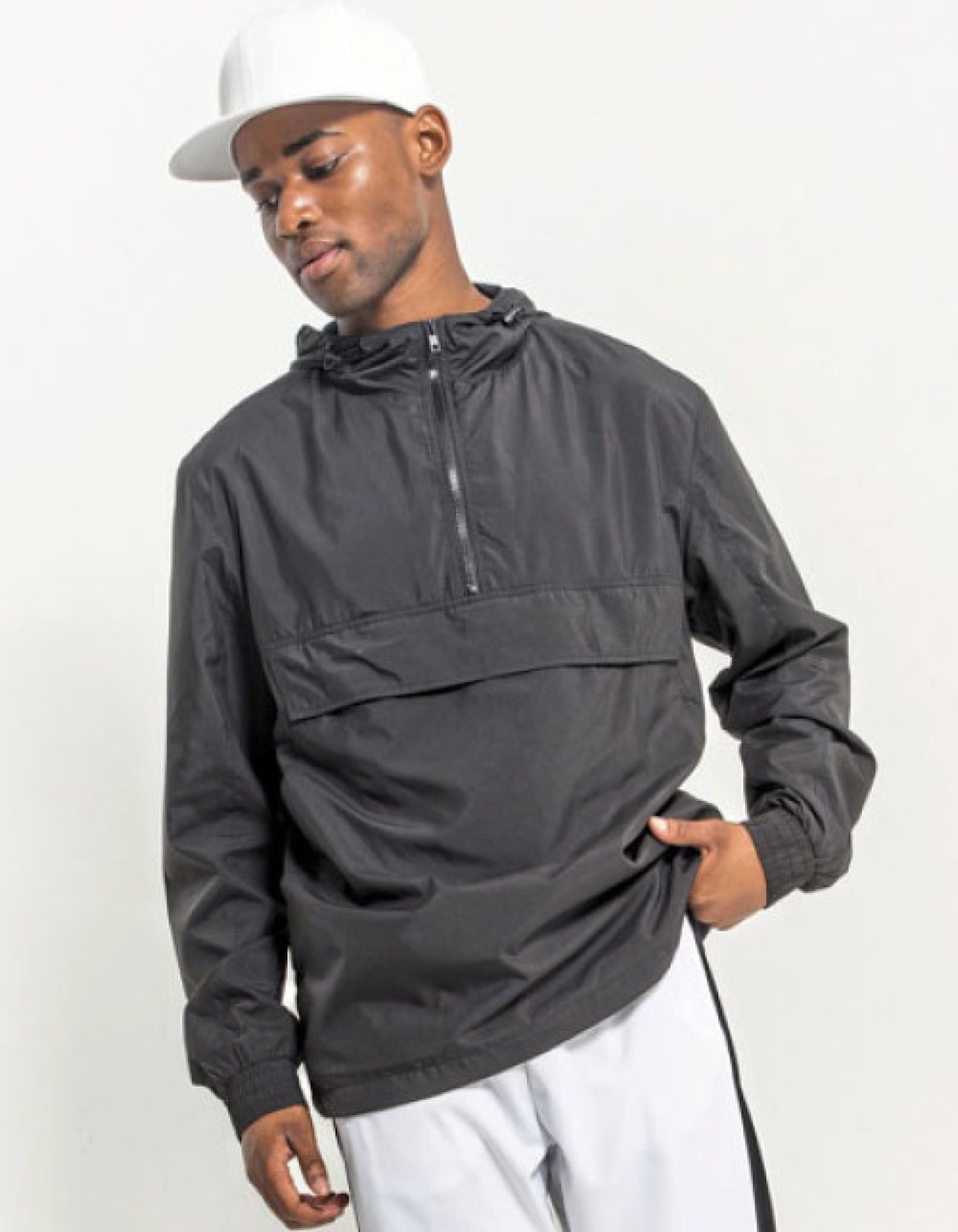 Build your Brand Basic Pull Over Jacket BY096 Wit