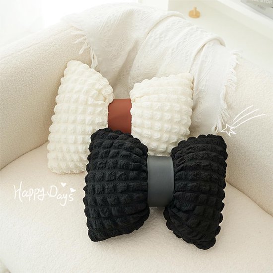 2 Stuks- 35 X 32 Cm- Lendensteun- Decoratief Kussen in Strikvorm- Strikdesign- Lendensteunkussen voor Bedden, Banken en Woonkamers- Stijlvol Kussen voor Huisdecoratie- Roze — afbeelding 2