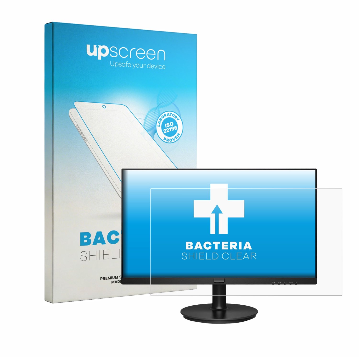 upscreen - Screenprotector voor Philips 221v8 - Folie Beschermfolie transparant antibacterieel