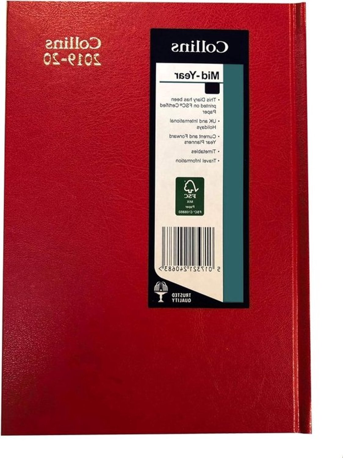 Bureau Dagboek - Agenda Planner - Afspraken plannen - Dag per pagina - A4 - Rood