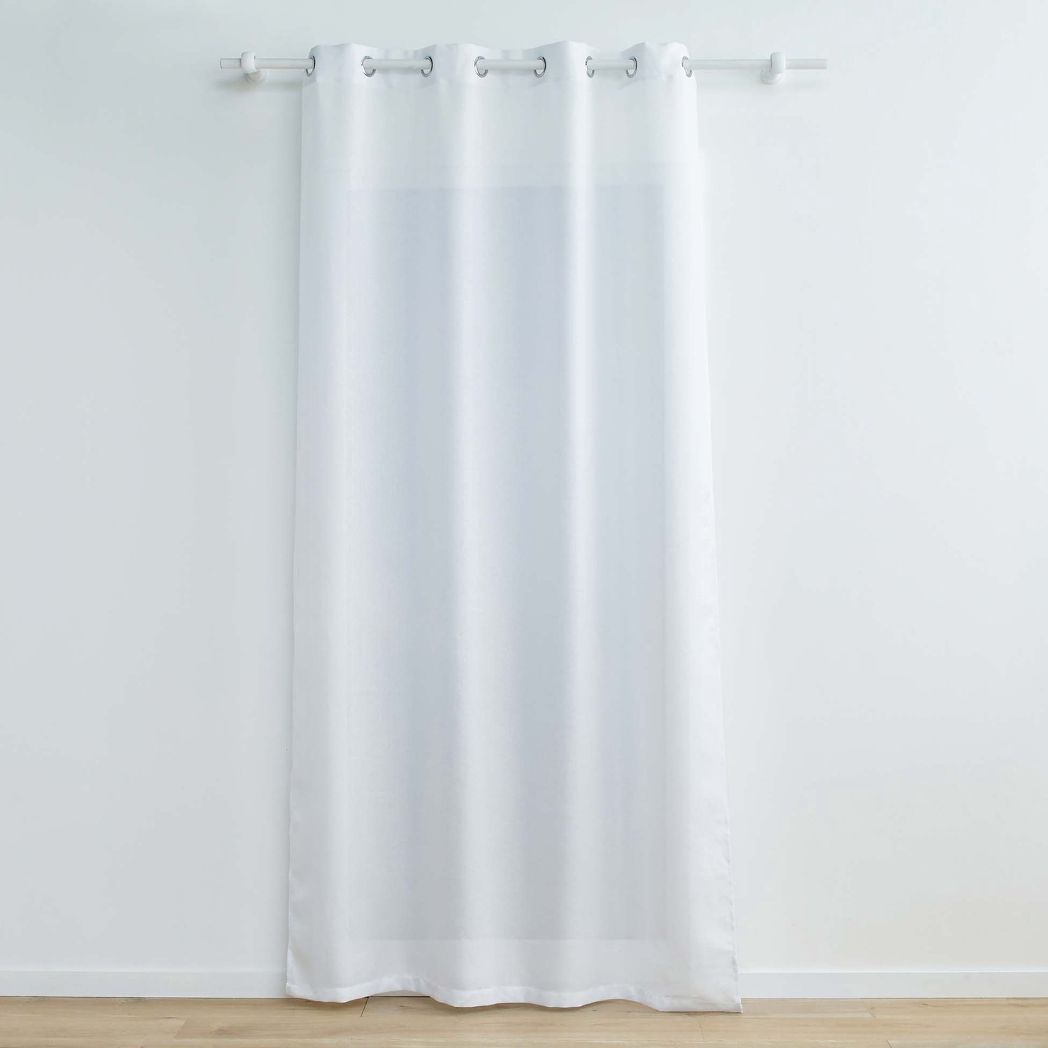 Douceur d'intérieur - Gordijn met metallic draad ZELINE, 140 x 280 cm - wit