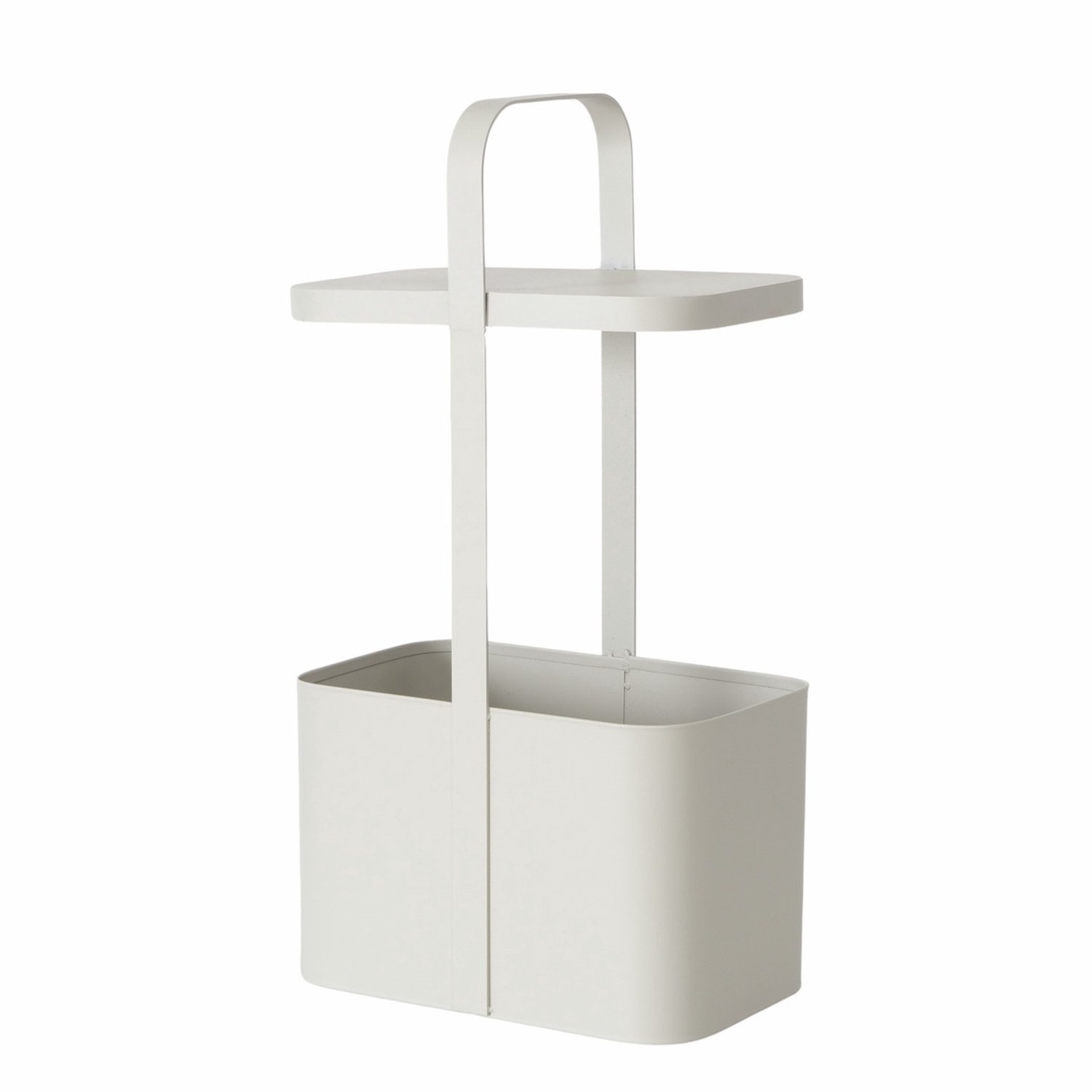 Boltze Metalen bijzettafel met tijdschriftenhouder SELENA, hoogte 65 cm Grijs