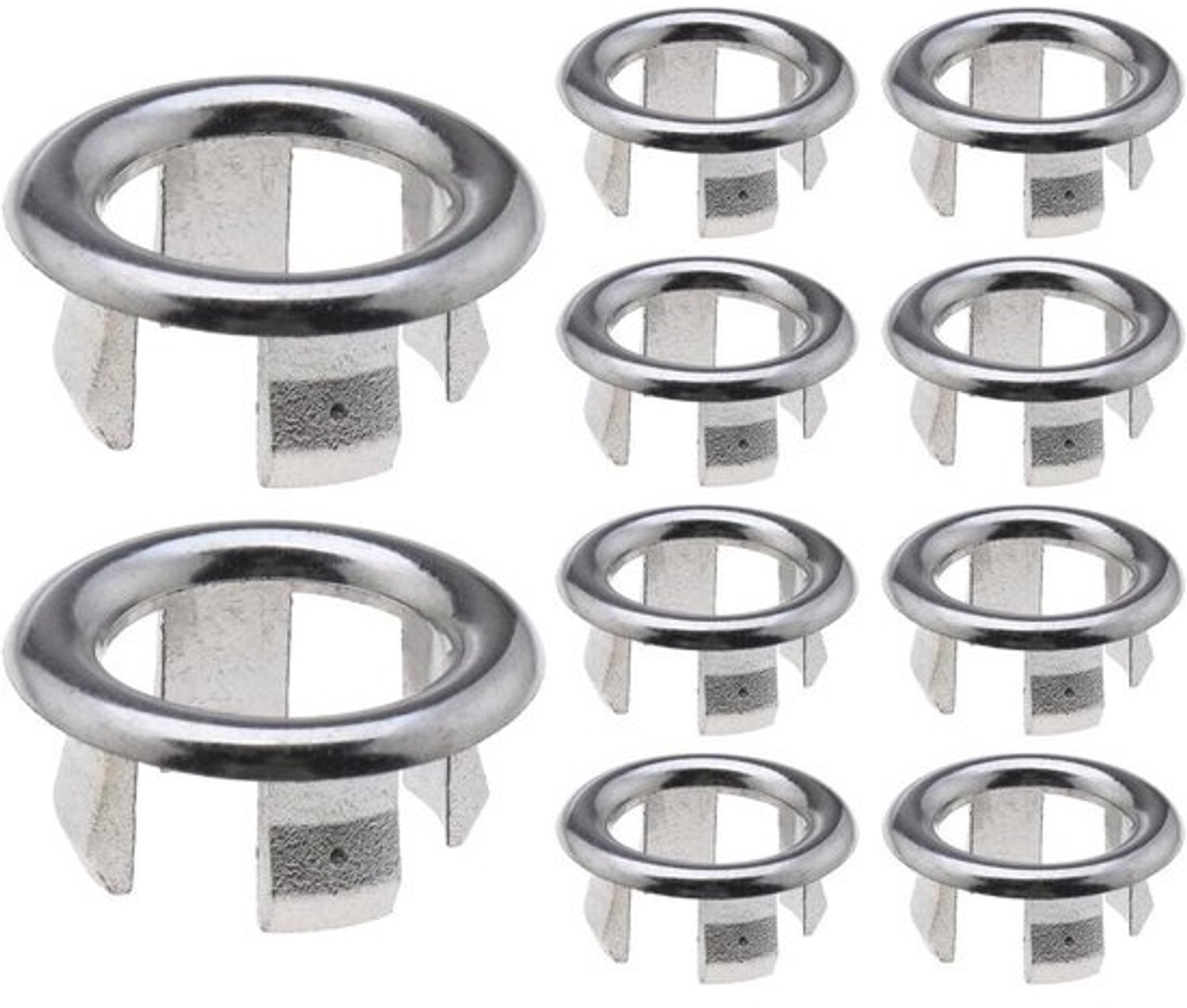 Spoelbak-overloopring - Afdekking voor wastafelgat - Dekt het gat af - ABS-materiaal - 30 mm buitendiameter - Zilver