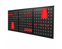 TREVOR Pegboard Organizer - Gereedschap ophangsysteem - Gereedschapswand - Metaal - Inclusief 17-delige accessoireset - 120x60x2cm