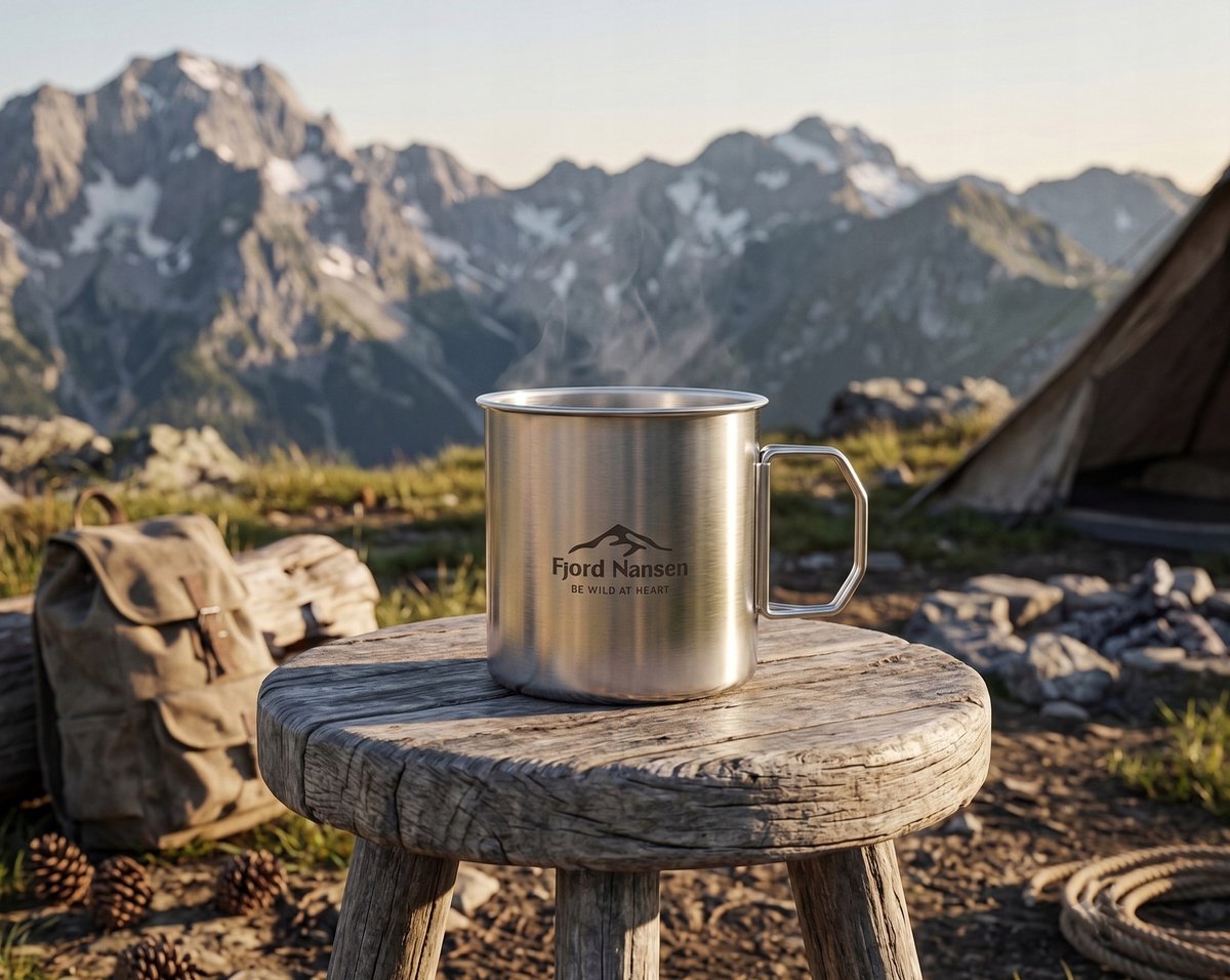 Fjord Nansen Brann RVS Kampeerbeker 0.55L met Handvat