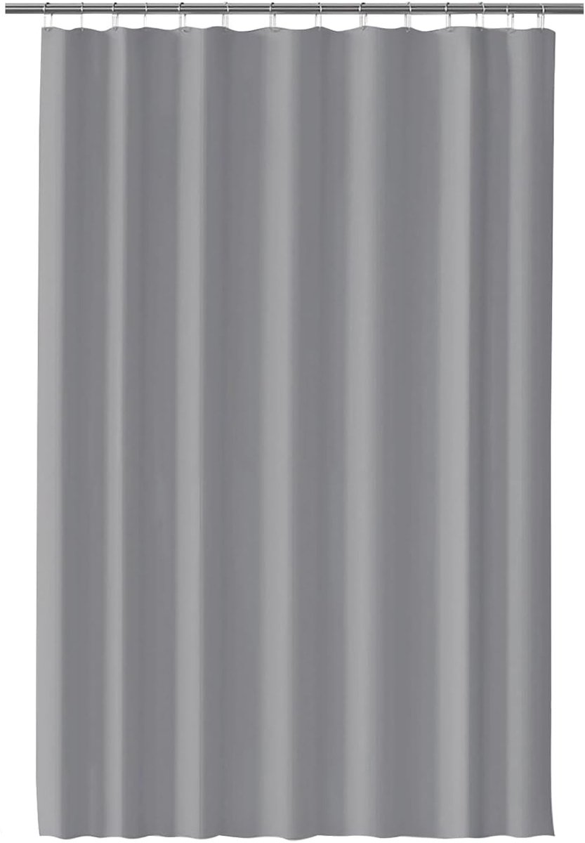 DESMIU Douchegordijn – Waterafstotend En Sneldrogend – 180 X 220 Cm – Polyester – Lichtgrijs – Voor Badkamer En Douchehoek – Vormvast