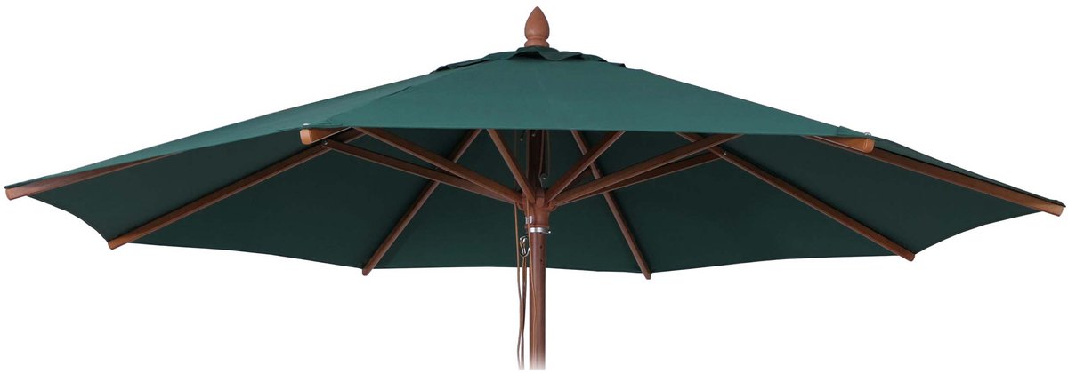 Vervangende hoes voor horeca-houten parasol MCW-C57b, parasolhoes, rond Ø3m polyester ~ donkergroen