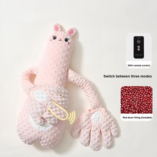 Roze Interactief Pluche Konijn, Een Rustgevend Speeltje Waarmee Baby'S In Slaap Kunnen Vallen, Inclusief Afstandsbediening. — afbeelding 4