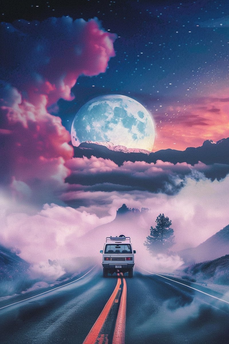 Roadtrip Poster - Berg - Avontuur - Natuur - Ontdekkings - Expeditie - Wildernis - posters - formaat 30x40cm - Wanddecoratie - XS2645YR
