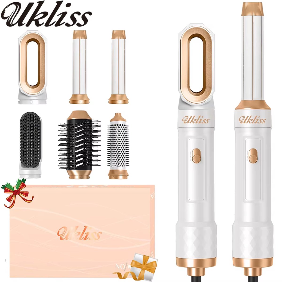 UKLISS Multistyler 5-in-1 Krultang Ionisch Keramisch – Voor Vrouwen Lang Haar – Cadeau Idee