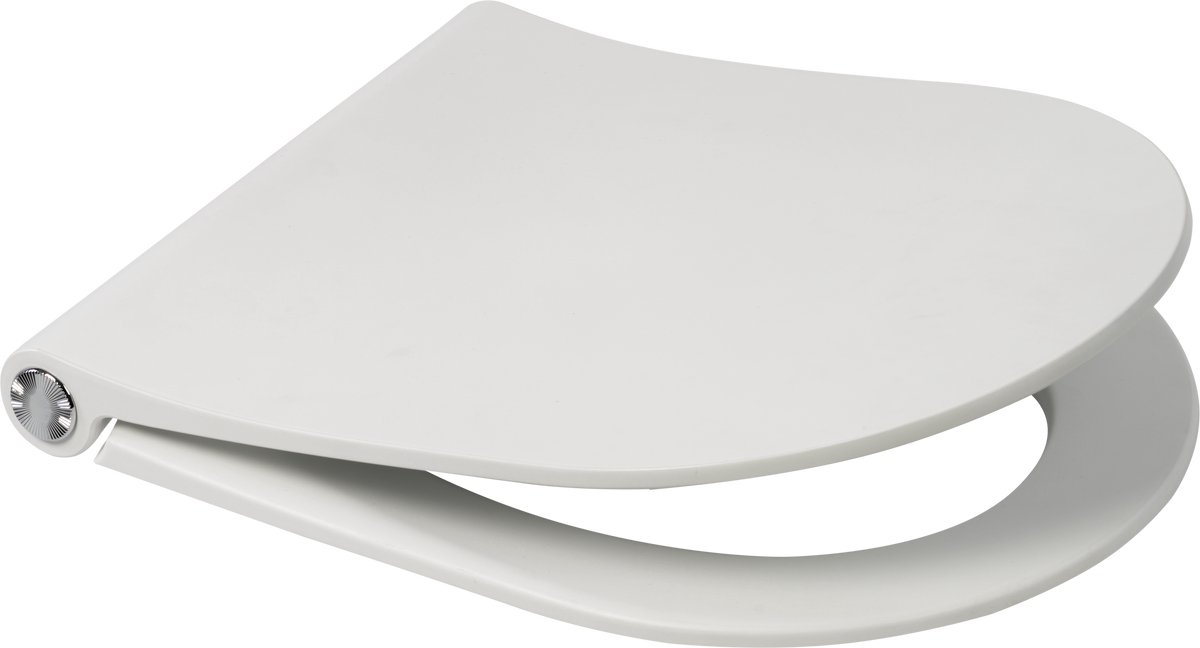 Plieger Kansas Sway Compact D2 Toiletbril (By Pressalit) - D-Vorm WC Bril - Duroplast - Mat Wit - Met Deksel - Softclose - Quick Release