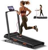 ROBORE X8F elektrische loopband met automatische helling 0-20%, onderbureau walking pad 1-12 km/h, borstelloze 3,0 PK motor ultra stil onder 45 dB, max 159 kg draaggewicht, LED-scherm en afstandsbediening voor thuis en kantoor