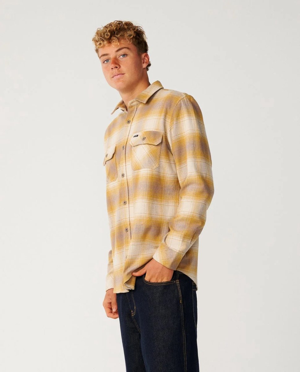 Rip Curl Classic Surf Count Flannel - Dark Mustard