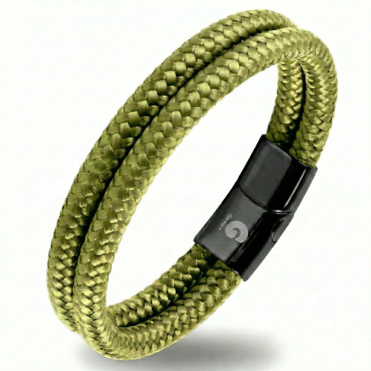 Heren Armband Touw Outdoor Army Green Galeara NOA 18,5cm