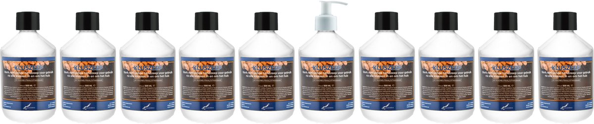 Claudius Kluszeep 500 ml - set van 10 stuks - met witte pomp - Voordeelverpakking