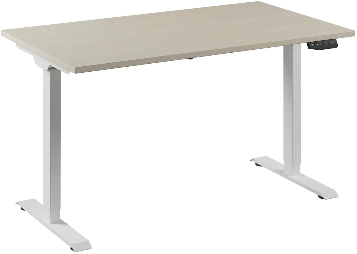 Bureau Adjust 1 Plus QA 140x80 Wit/Ahorn