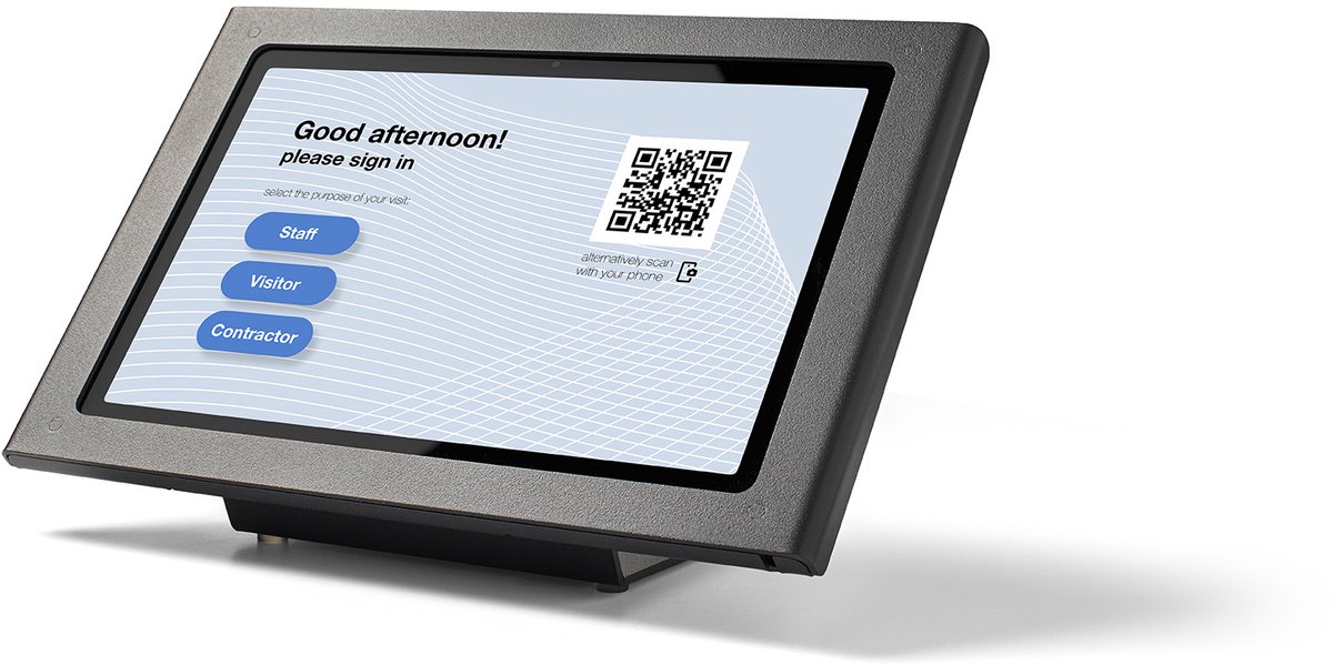 Tabdoq Professionele Bureaustandaard Voor Apple iPad 11e Gen A16 11-inch | Veilige Metalen Kioskbehuizing | iPad Tablethouder Portret & Landschap | Voor Kassa & Zakelijk Gebruik, zwart