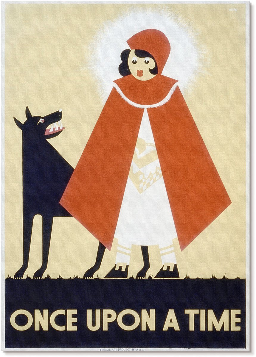 Tulup Polycanvas Wandposter - Lang Geleden, Poster - A4 - Rood Motief - Rechthoek - Interieurdecoratie - Woonkamer, Slaapkamer, Kantoor - Retro