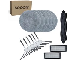 SQOON® vervangingsset geschikt voor Dreame L20 Ultra serie robotstofzuigers - 15-delige onderhoudskit met HEPA-filters, zijborstels, borstelrol en dweilpadschijven