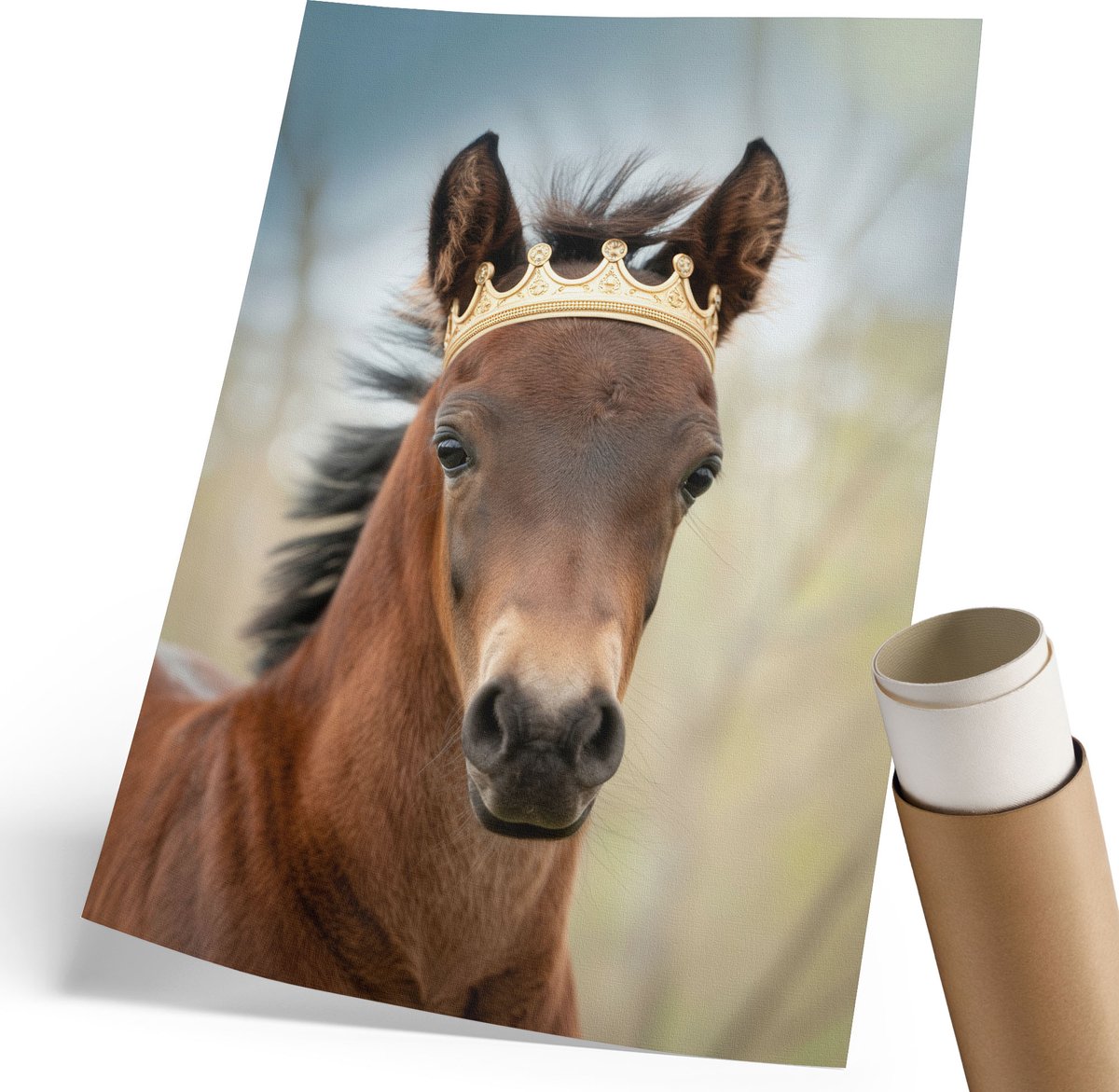 Wallfluent Polycanvas Poster - Berghut, Fotografie - 297 x 420 mm - Bruin Kunst - Rechthoek - Muurdecoratie - Woonkamer, Slaapkamer, Kantoor - Rustiek