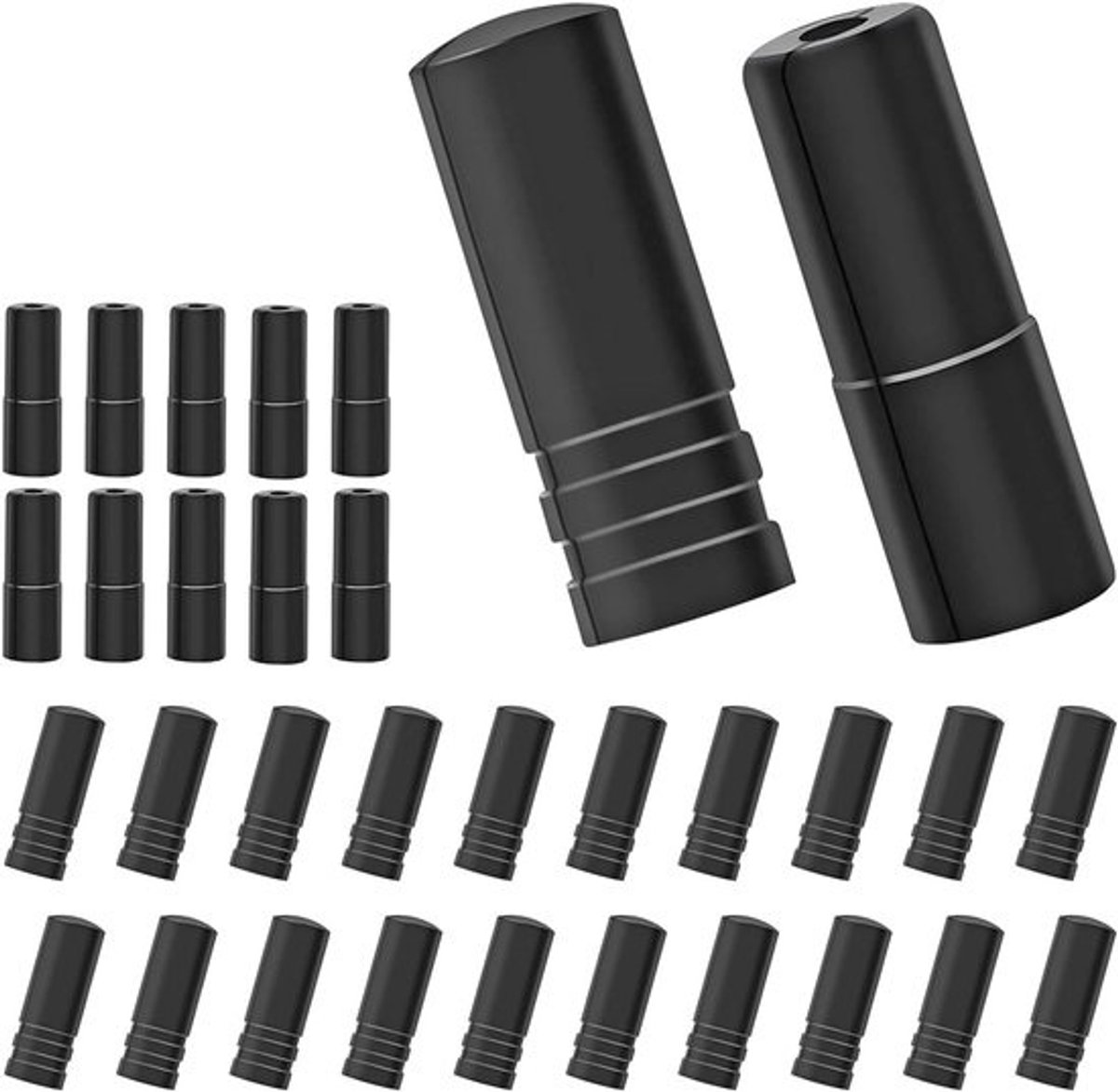 Bicycle Brake Cable Einde Caps Set van 20PCS voor 4mm en 10PCS voor 5mm, Duurzame Plastic Eindkappen voor Fietskabels