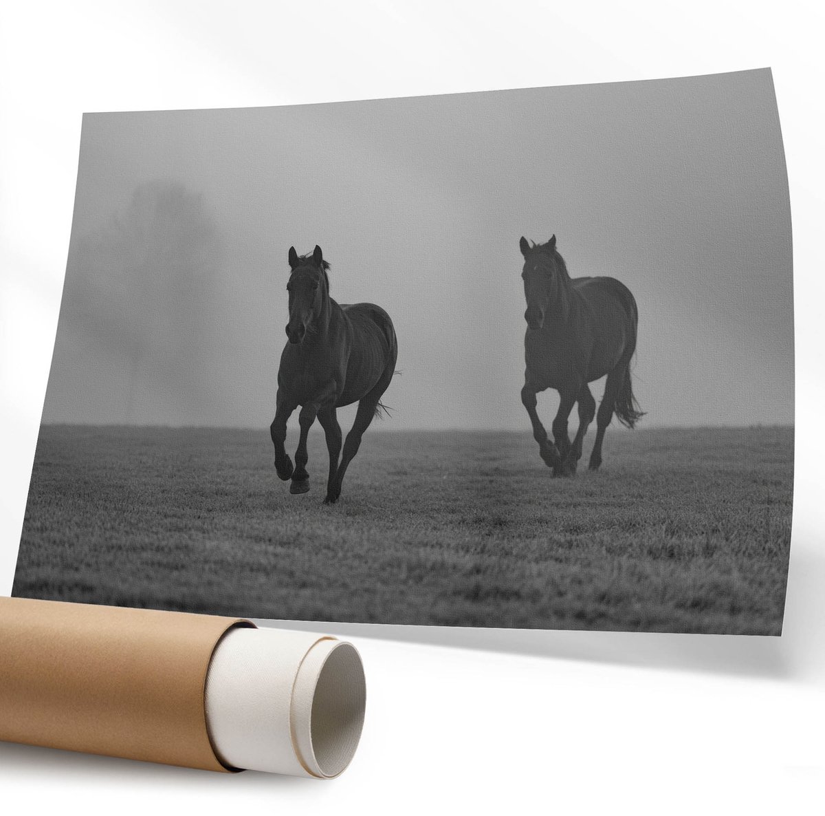 Coloray Polycanvas Wandposter - Olifant Met Een Ballon, Illustratie - 594 x 840 mm - Grijs Design - Rechthoek - Canvasposter - Woonkamer - Kinder