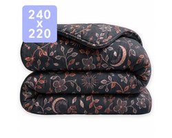 HappyBed Dekbed zonder overtrek 240x220 - Wasbaar Dekbed - Bedrukt dekbed zonder hoes - Hoesloos Dekbed - Lits Jumeaux - Twilight ruby