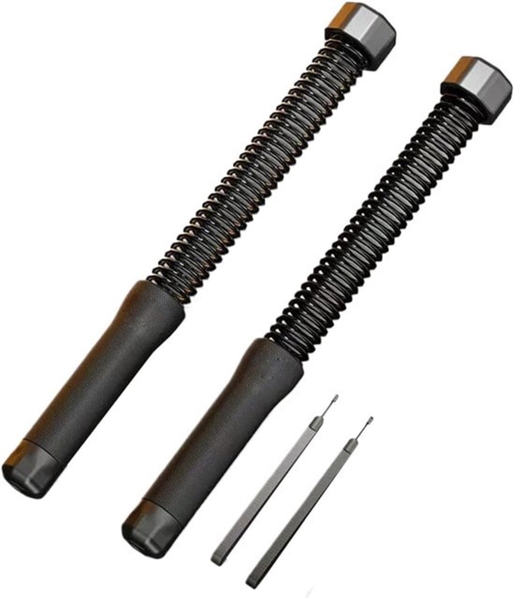 Draadloze gevechtstouwen - Fitness touwen - Spiertraining thuis - Geluidsvrije training - 47 cm - Zwart