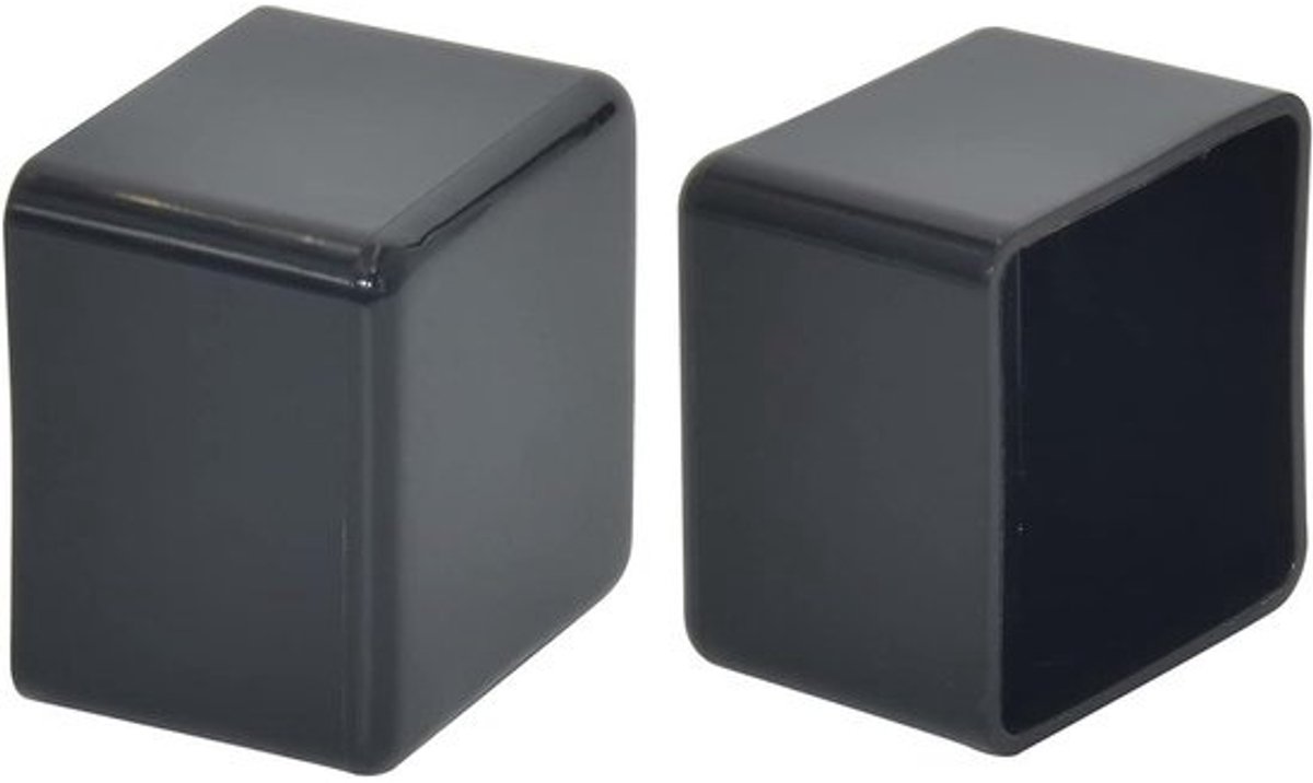 Stoel been vloerbeschermers - Meubelvoetjes Caps - Vloer Beschermen - Zacht PVC Materiaal - 45 x 45 mm - Zwart