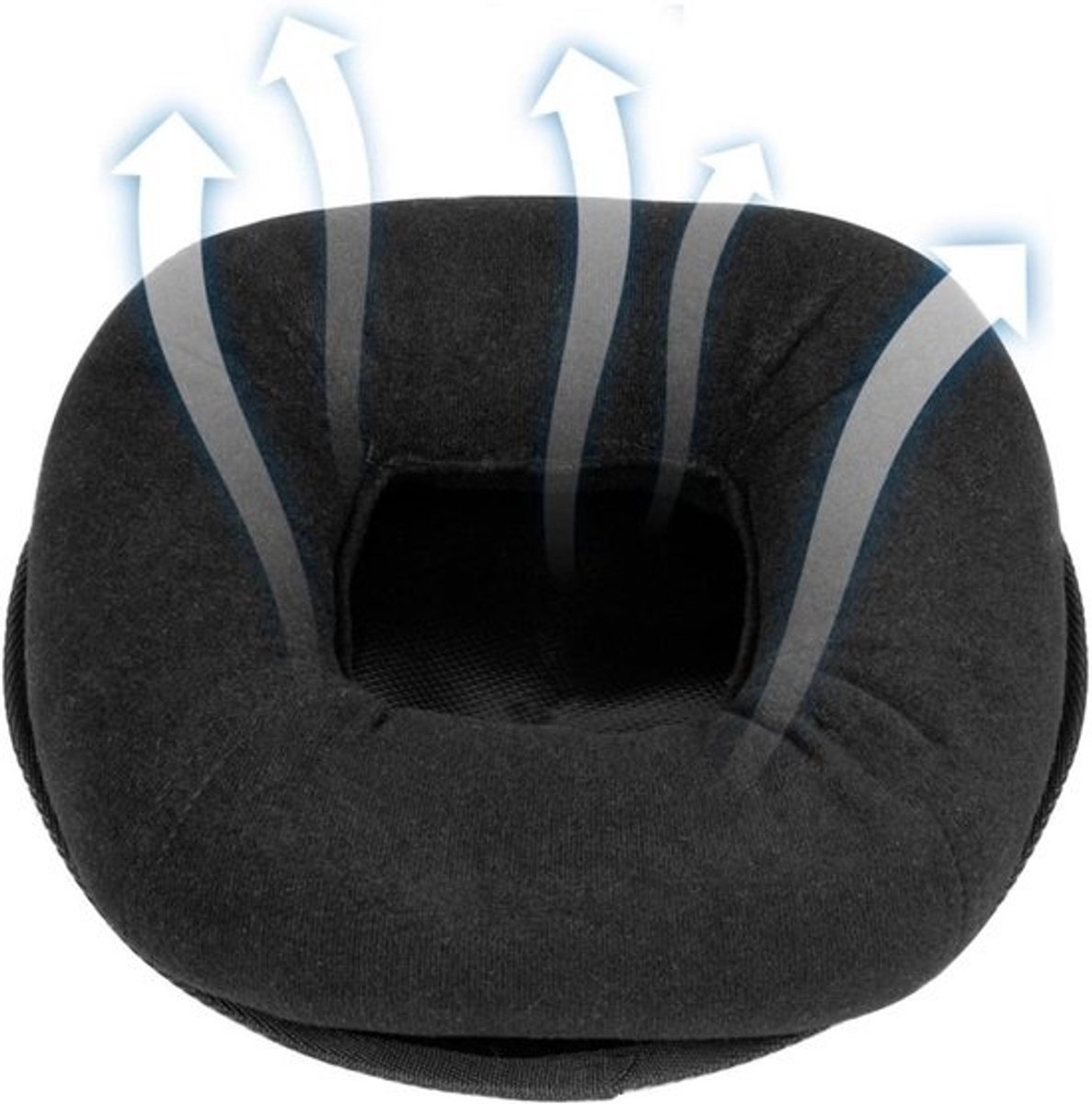 Motorhelm Kussen - Helm Vulling - Helm Opbergen - Vocht En Geur Vrij - 24x24x7.5 cm - Zwart
