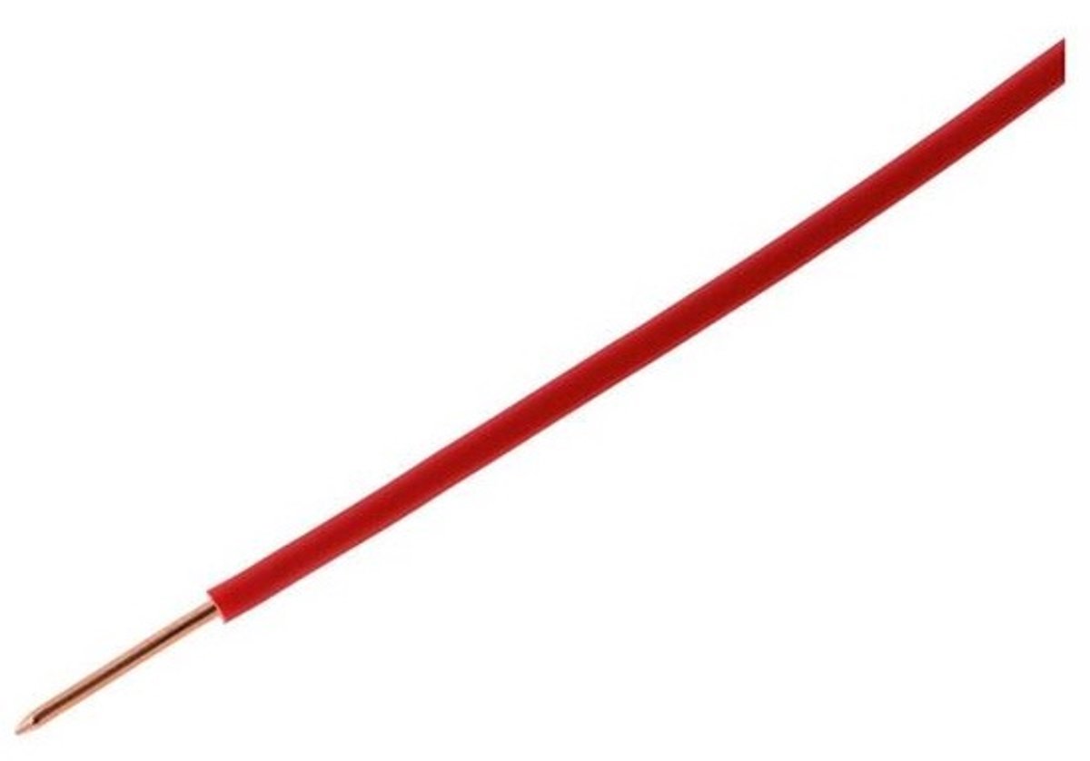 Elektrische Stroomkabel - Installatiekabel Huisbekabeling - Elektrische Aansluitingen - Enkelstrengs Geleider - 25 mm² 100 m - Rood