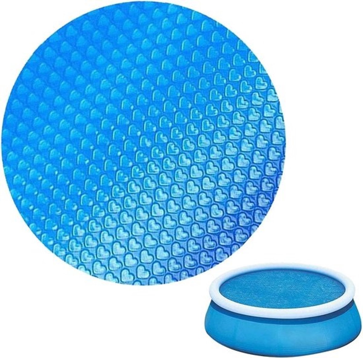 Zonnefolie Zwembad - Zonnezeil Warmte - Zwembad Verhogen - Gratis Op Maat - 1.8 Meter Diameter - Blauw