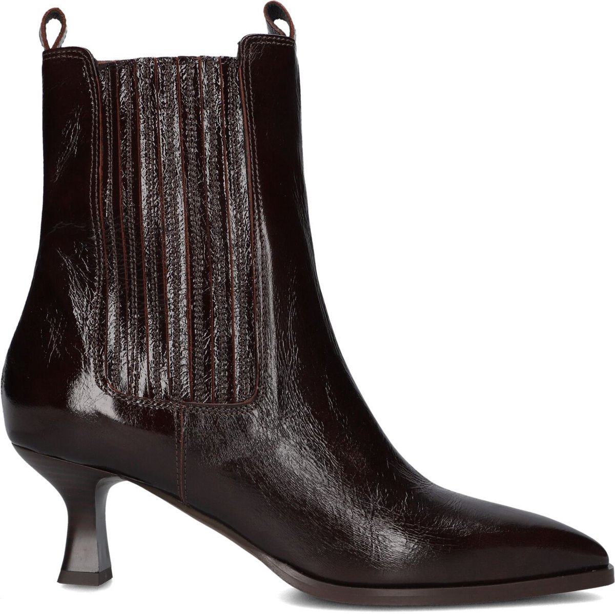 Notre-V 85929 Enkellaarsjes - Enkelboots met rits - Dames - Bruin - Maat 42