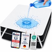 Komfortec Waterdichte Matrasbeschermer 120x200 cm - Matrasbeschermhoes - Ademende Matrashoes - Niet Krakende Matrasbeschermer - Incontinentiemateriaal - Wit