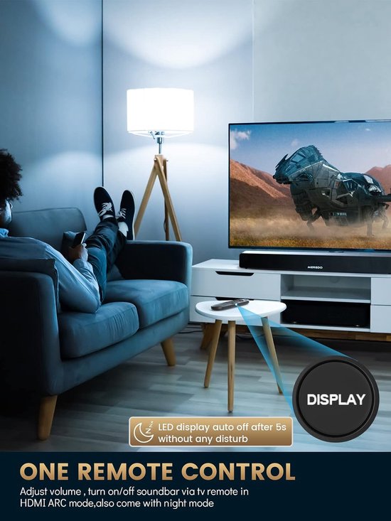 Houten Soundbar - Geluidssysteem TV - Thuisbioscoop Ervaring - Geïntegreerde Subwoofer - 71 cm - Zwart — afbeelding 4