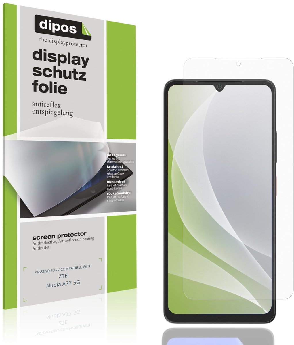 dipos – 4x Matte Beschermfolie geschikt voor ZTE Nubia A77 5G | Krasbestendige & antireflecterende Screenprotector Ultra-Thin