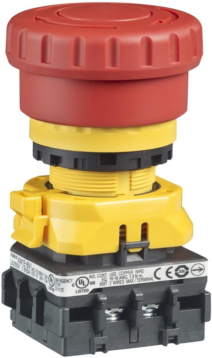 Idec noodstop safe-break 40mm 1xNO-2xNC (XW1E-BV412MFR)