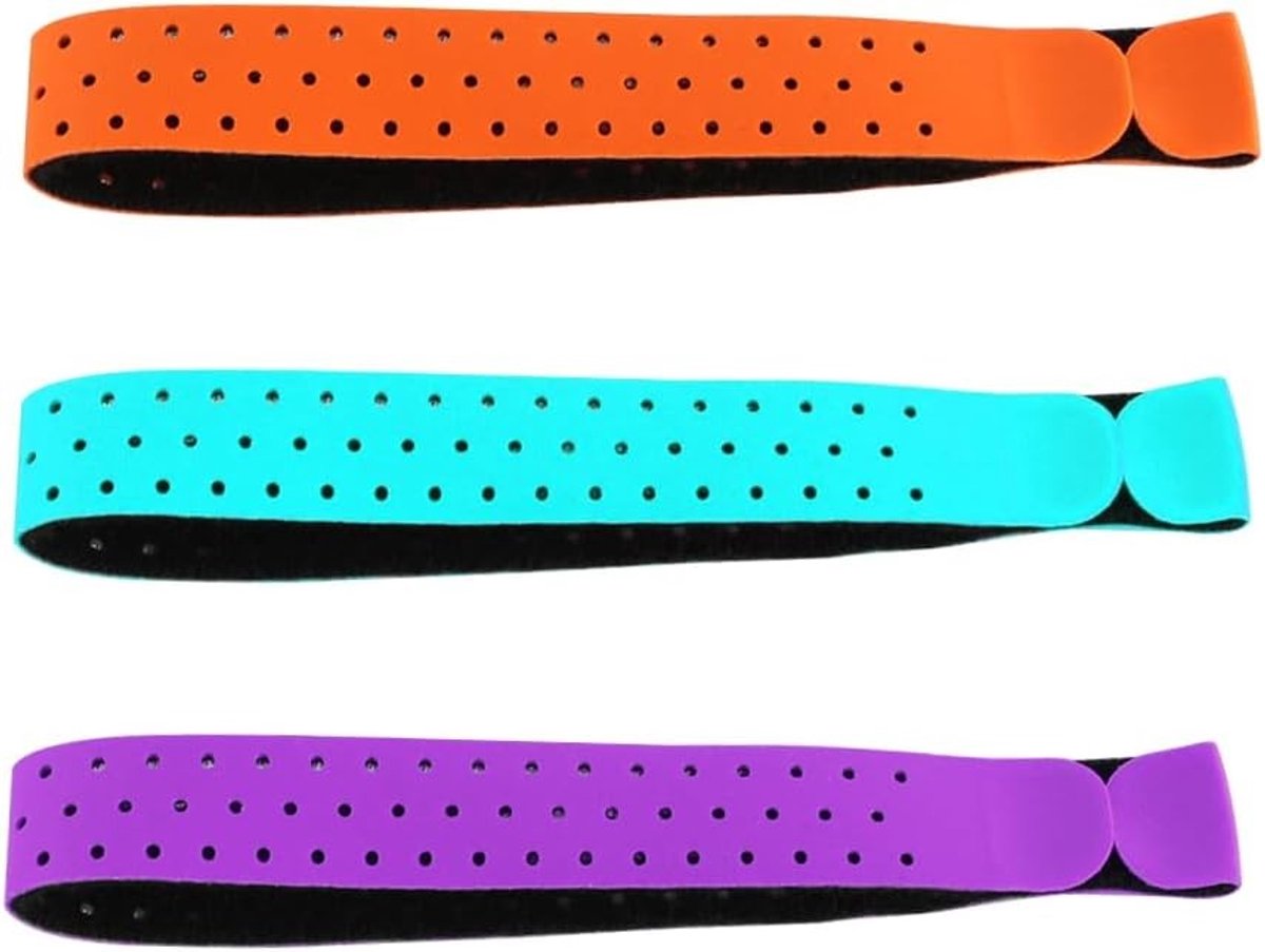 3 Stuks Vervangende Hartslagmonitor Armbanden 20x330mm Verstelbare Zachte Sportbanden voor Fitness Training en Activiteiten