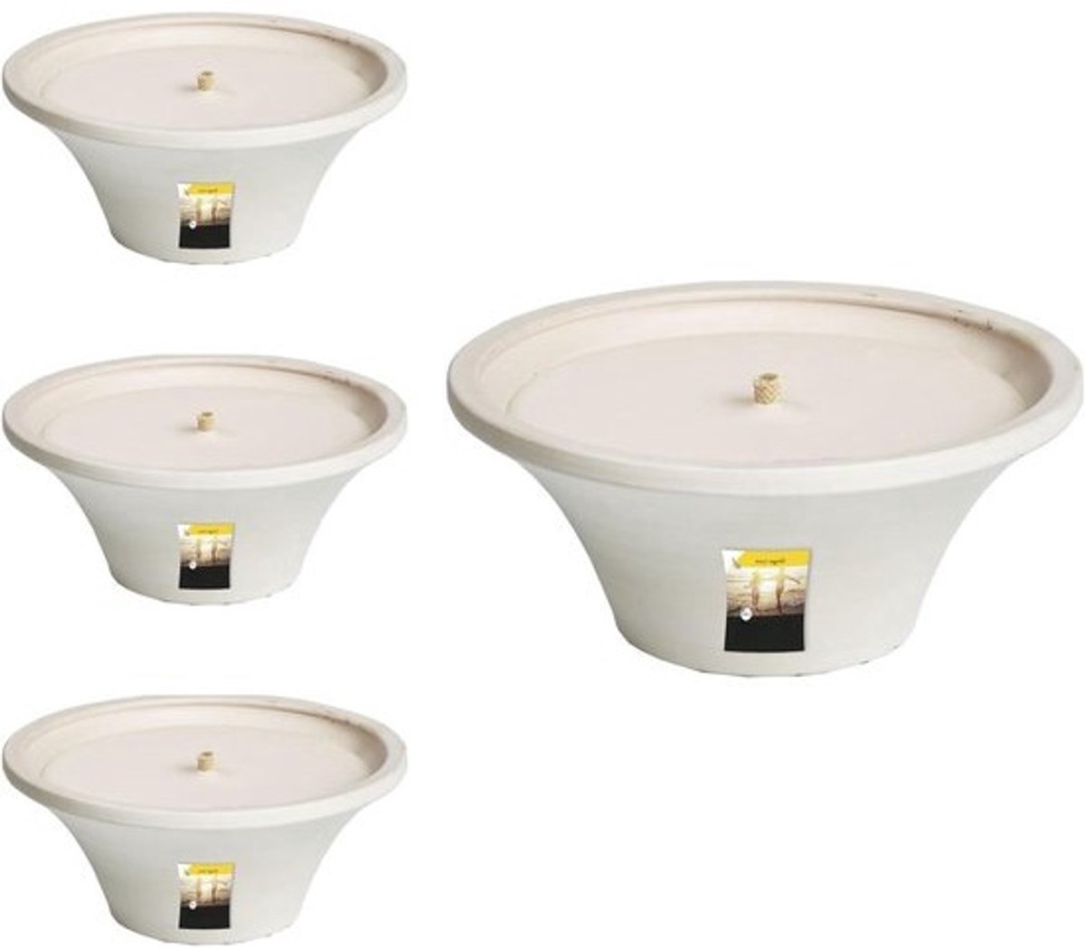 Citronella Vlamschalen - Buitenkaarsen Terracotta - Tuinverlichting Sfeer - Lange Brandduur - 4 stuks 18cm - Terracotta