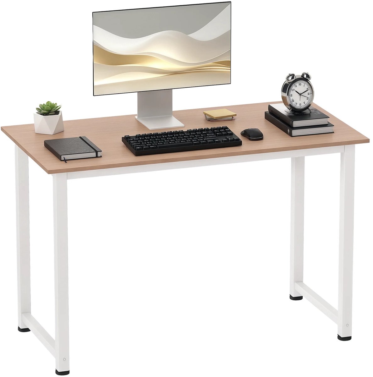 Atlasyx bureau - Bureautafel - Werktafel - Computerbureau - Computertafel - Pc tafel - Verstelbare poten - 120 x 60 x 76 cm - Wit