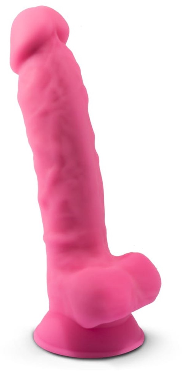 Sensationsdeluxe - Glow in the Dark - Dildo - voor man en Vrouw - dildo lengte 17,6 cm - Zuignap