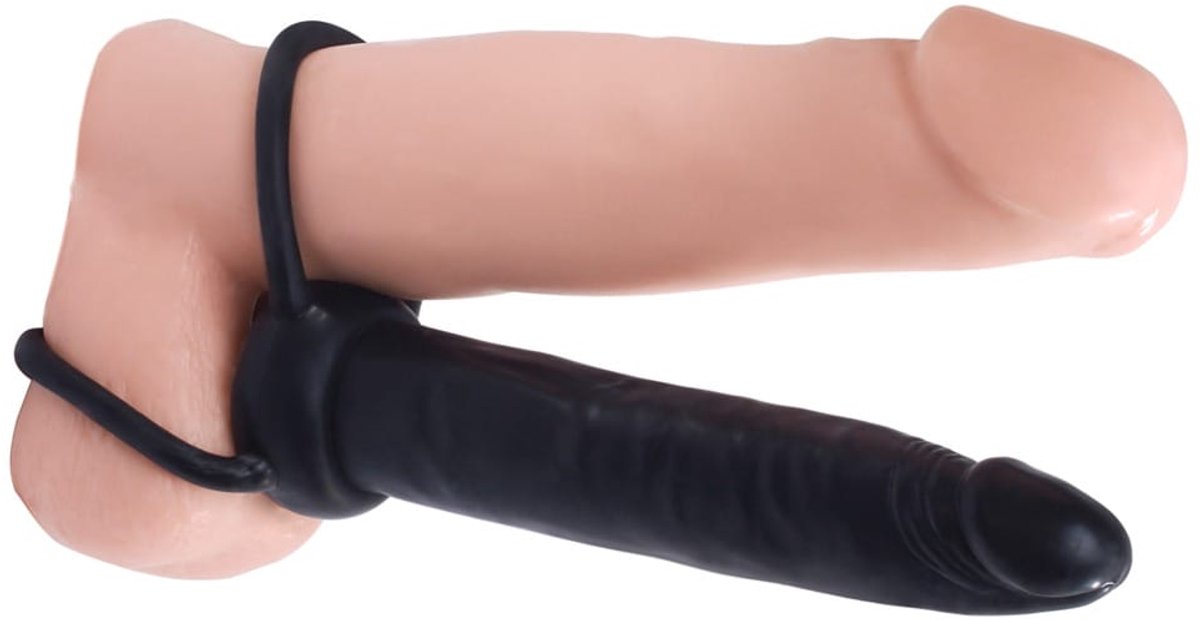 Sensationsdeluxe - Strao one with Dual cock Rings - voor man - dildo 13 cm -