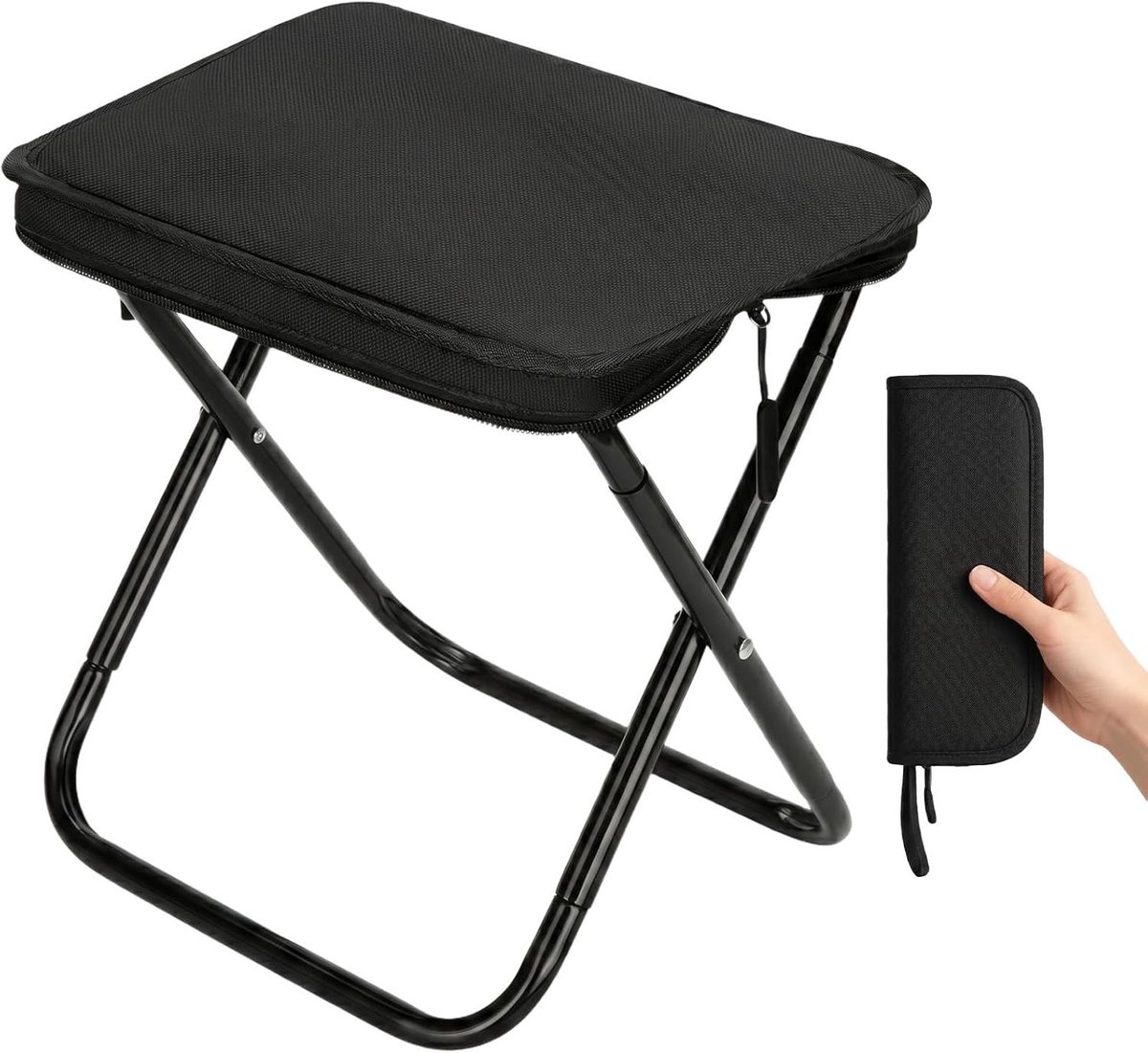 Opvouwbare Campingstoel voor Buiten, Lichtgewicht Stoel voor Picknick, Wandelen en Vissen, Compact en Handig voor Outdoor Activiteiten