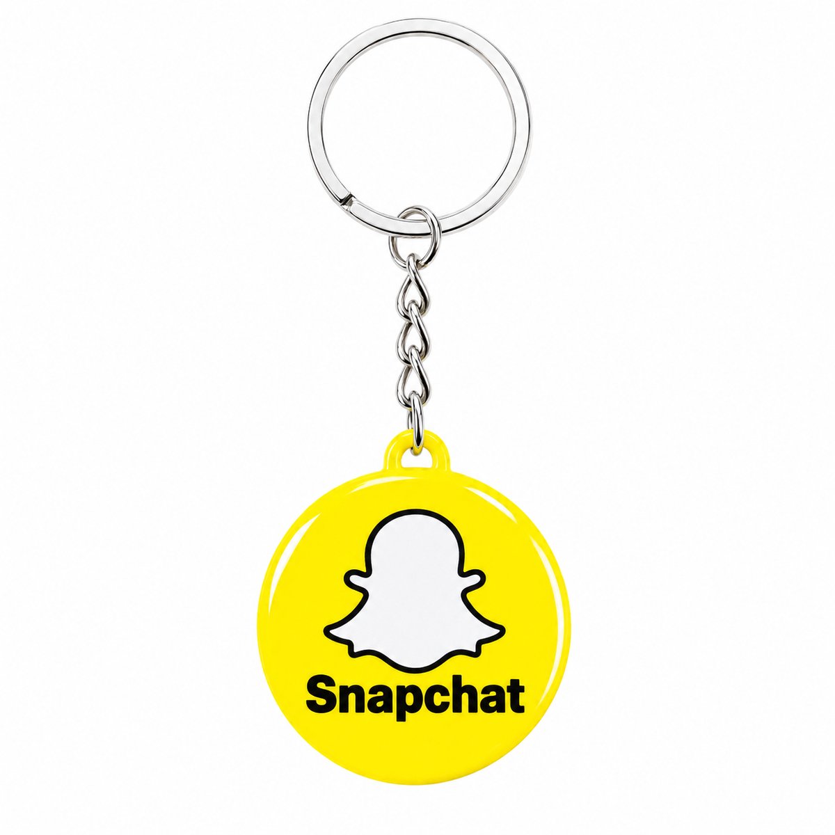 Snapchat NFC Sleutelhanger – Programmeerbare NFC Tag – Direct Linken naar Snapchat – Geel