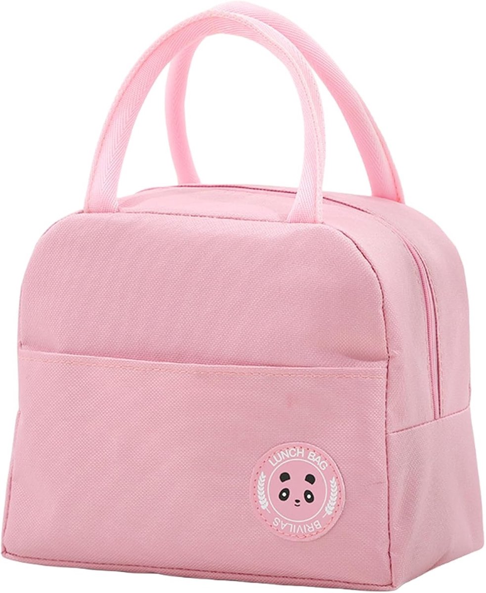 Isolerende Lunchtas voor Volwassenen en Kinderen - Herbruikbare Koeltas met Lekvrije Voering voor Werk, School, Picknick en Reizen (Roze)