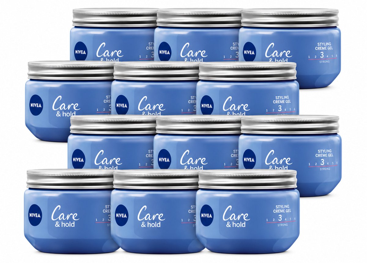 12 x NIVEA - Stylingscrèmegel - Verzorging & Stevigheid - Reinigt Onmiddellijk De Poriën - 150 ml - Voordeelverpakking - 12 stuks