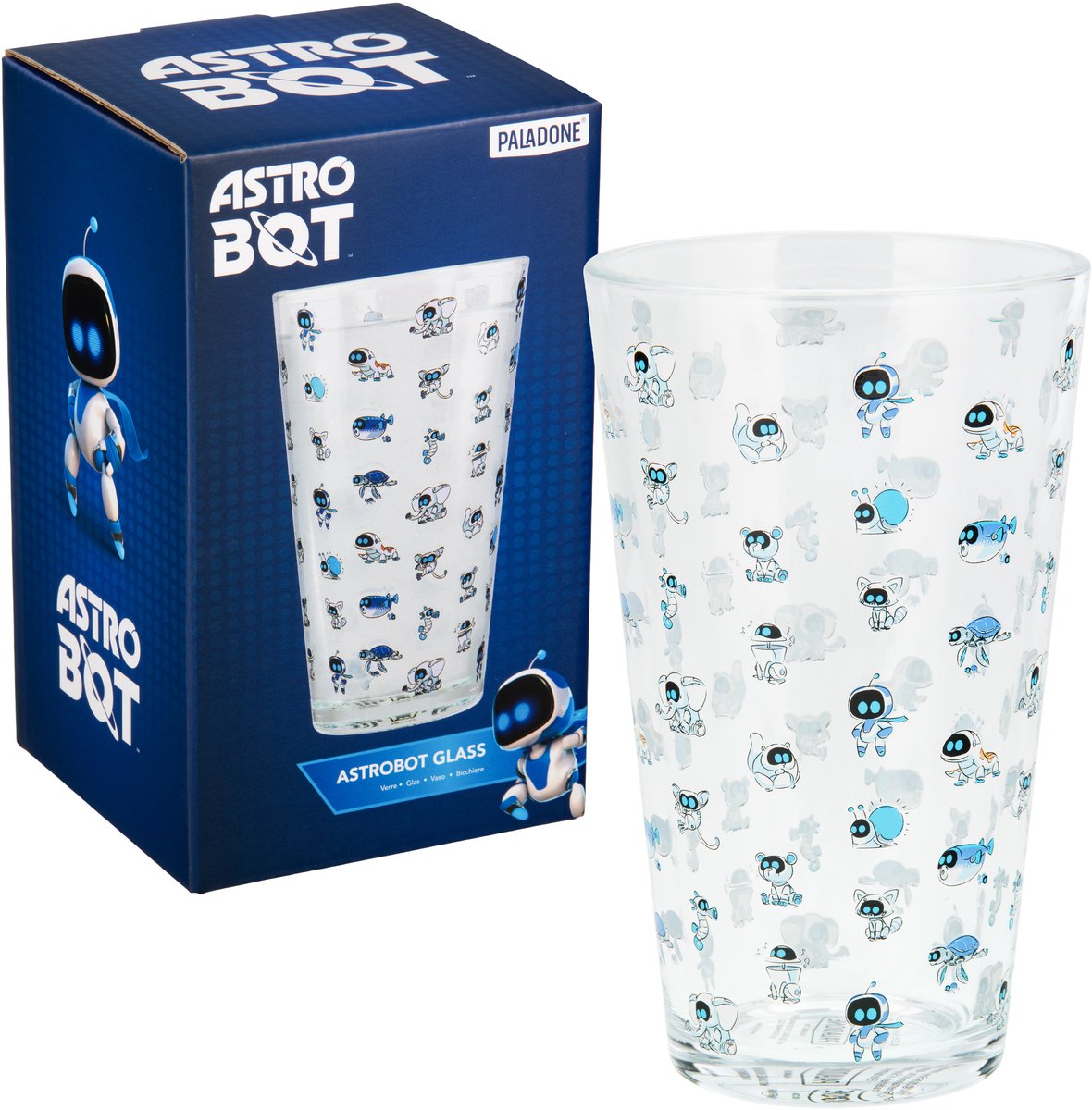Astrobot Glas – 400 ml Drinkglas met Astro Bot Opdruk – Gaming Drinkware – Paladone