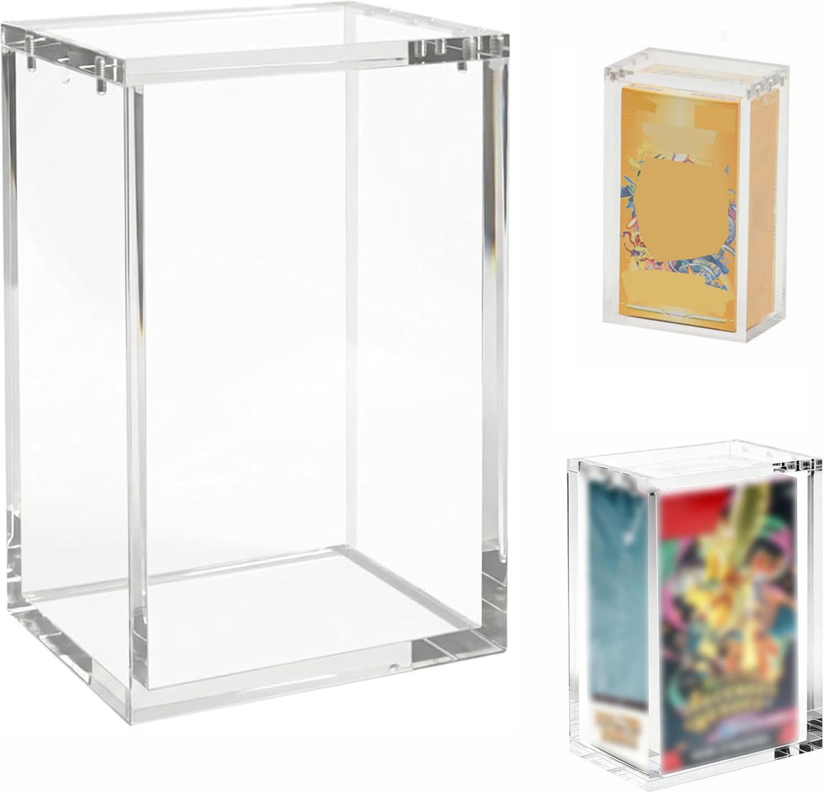 Acrylvitrine Voor Standaard Boosterbundel - Stofdichte En Stapelbare Opvangbak - Transparant Acryl Displaydoos