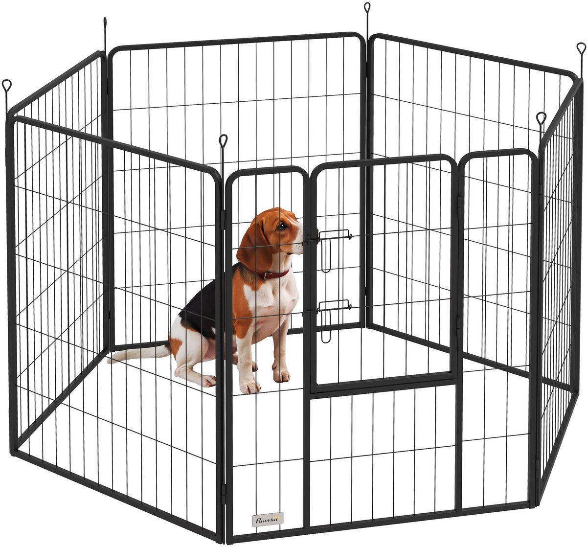PawHut Speelbox voor Huisdieren - Staal - 80x100cm - Grijs